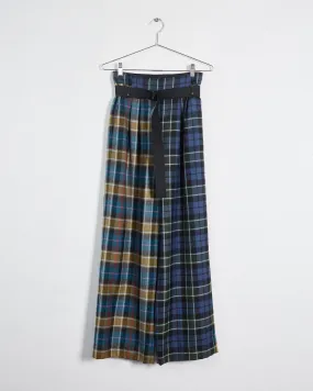 Tibi prefall '18 'stella' plaid wool wide leg pants, blue, green & multi, 6