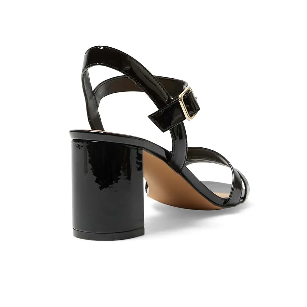 Utopia Heel in Black Patent