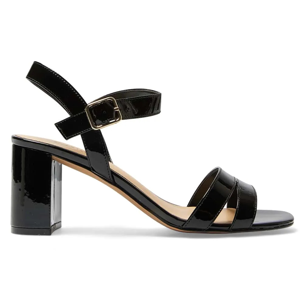 Utopia Heel in Black Patent