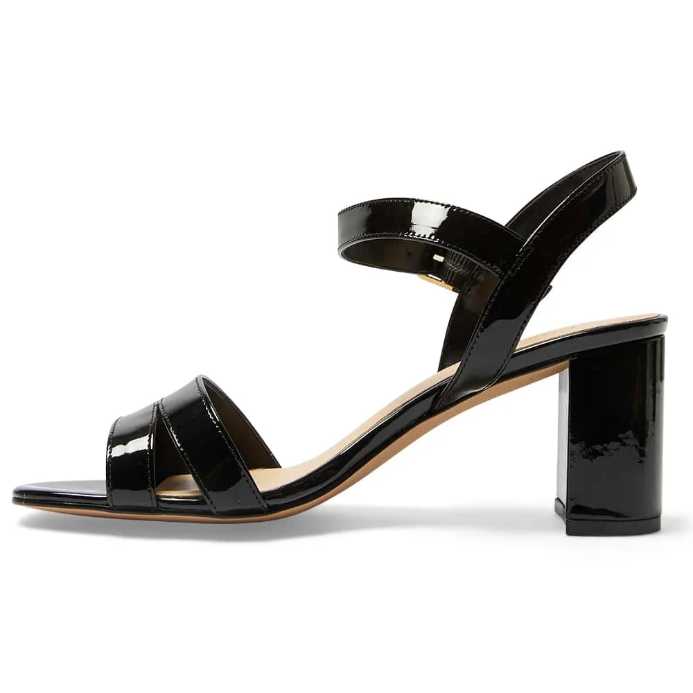 Utopia Heel in Black Patent