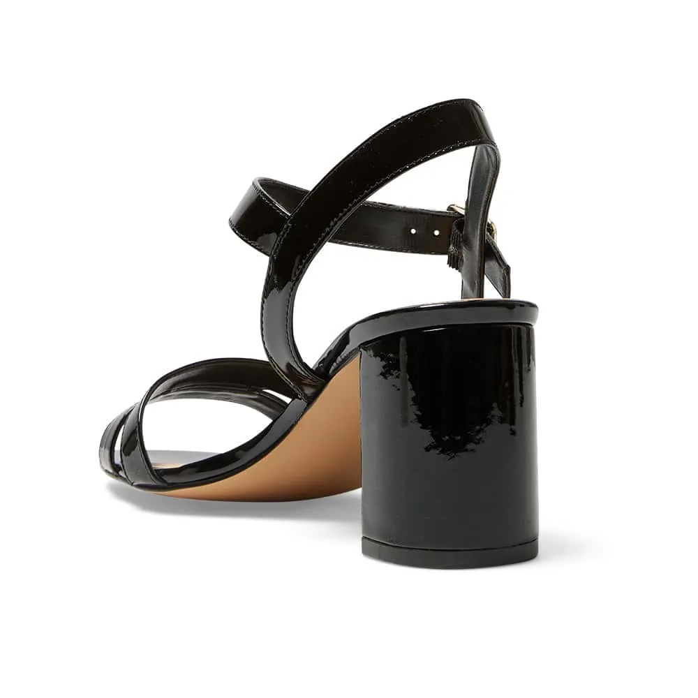 Utopia Heel in Black Patent