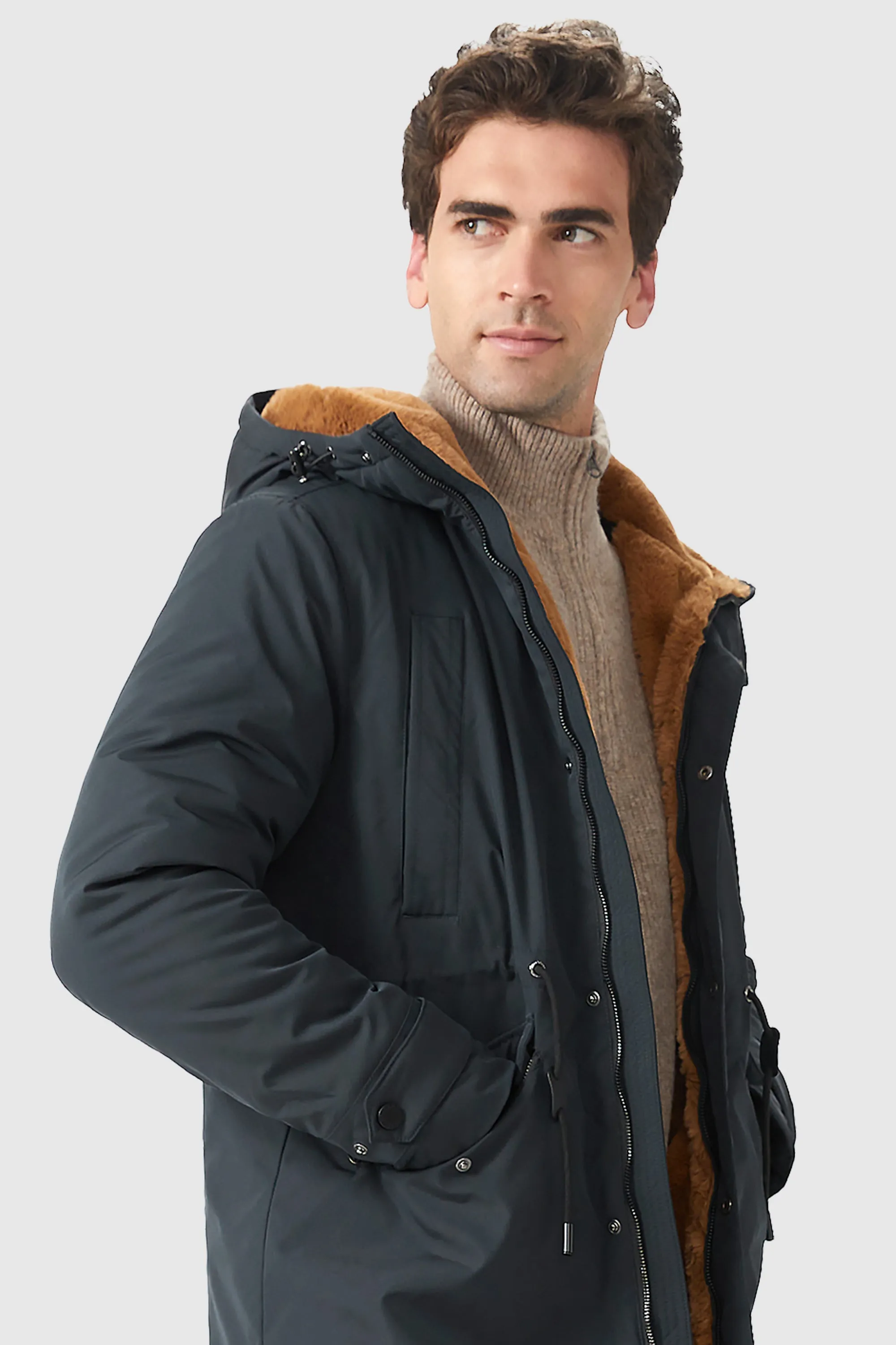 Winter Thicken Parka Jacket with Fleece Lined