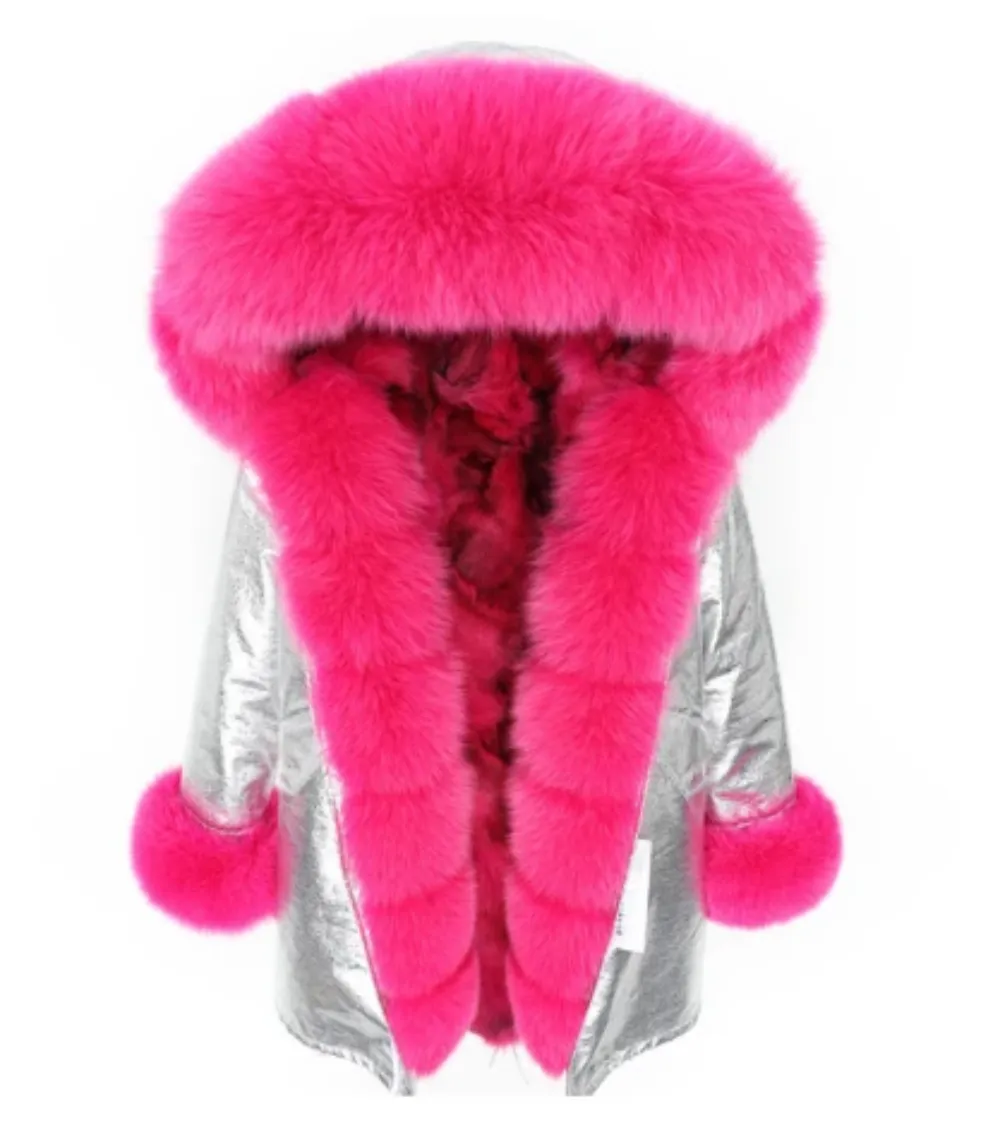 Women's Winter Casual Warm Hooded Long-Sleeved Parka With Fox Fur