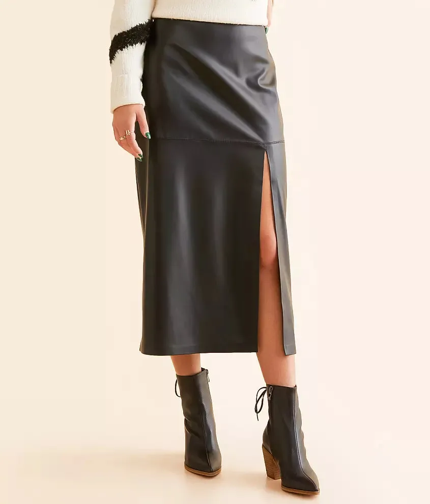 Z SUPPLY - METROPOLITAN LEATHER MIDI SKIRT